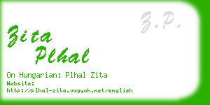 zita plhal business card